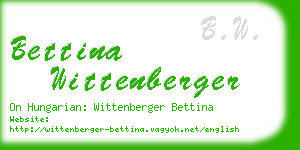 bettina wittenberger business card
